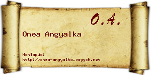 Onea Angyalka névjegykártya